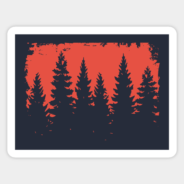 Coniferous forest Sticker by PallKris